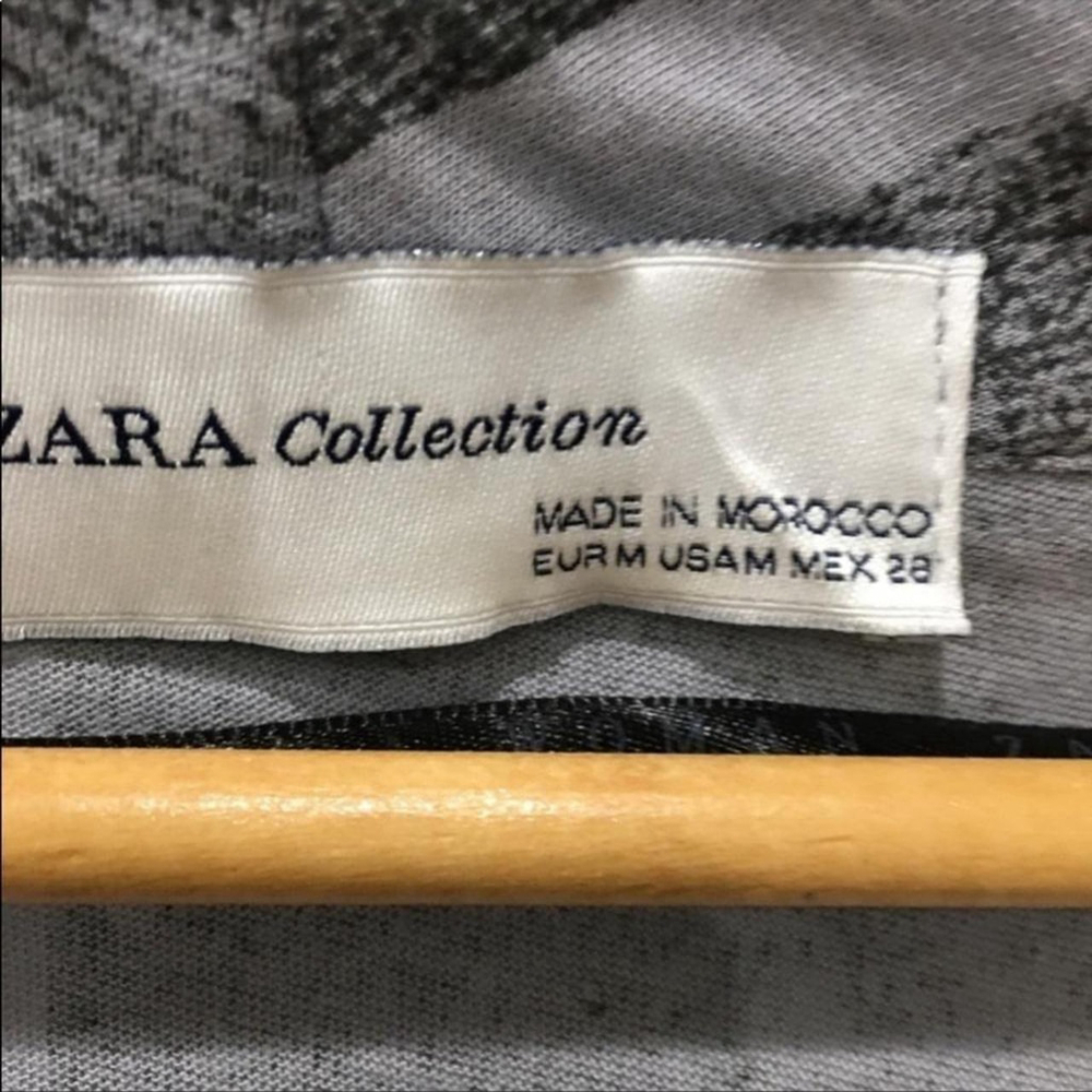 Zara collection floral stripe short sleeve top size medium - Picture 3 of 5